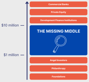 Graphic of the missing middle in network operator financing